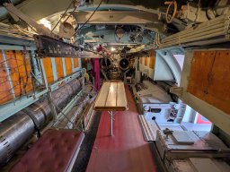 Im Torpedoraum (Betten teilweise hochgeklappt) vom U-Boot HMS U3 der schwedischen Marine, gebaut von 1940-1943 und im Einsatz bis 1964